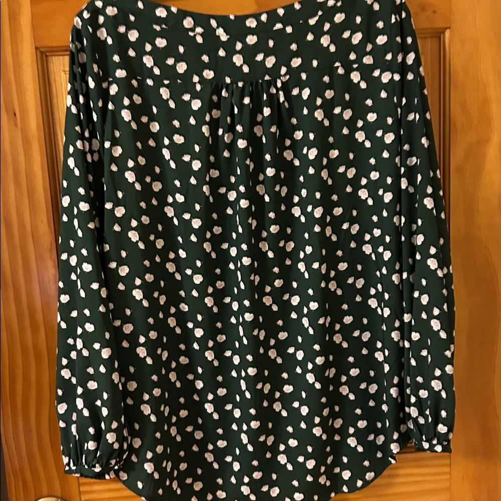 Amazon Essentials Dark Green Long-Sleeve Printed Top - Picture 5 of 5